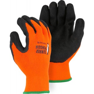 3397HO Majestic® Glove Summer Penguin Glove with Latex Palm Coating on Hi-Vis Orange Knit Liner